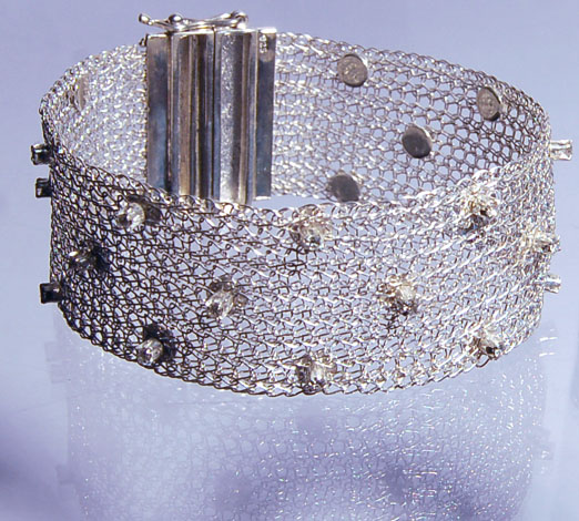 Udsøgt Diamant armbånd i sølv